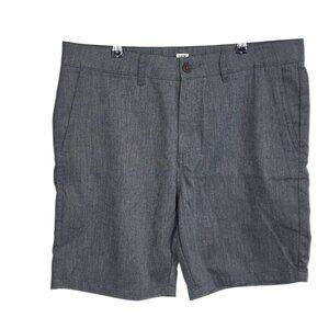 Katin Men's Chino Shorts, Grey, Flat Front, Outdoor, Classic, Zip Fly, Size 36